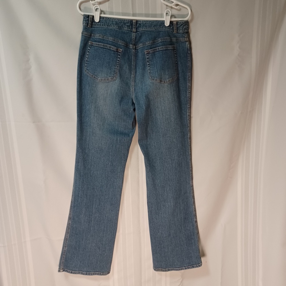 Dana Buchman Jeans Womens 8 Blue Buona Straight Leg Stretch DQMU3797 Denim Pants